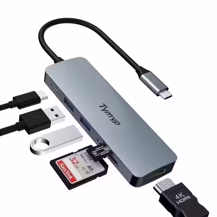 هاب 6 پورت USB C برند Tymyp