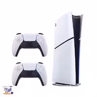 باندل کنسول بازی سونی مدل پلی استیشن 5 اسلیم دیجیتال 2015 آمریکا   دسته دوال سنس سفید