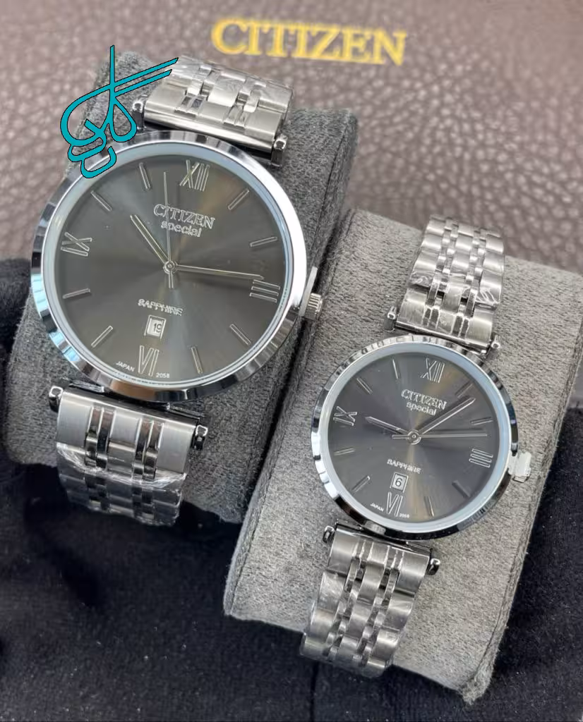 خرید ست ساعت زنانه و مردانه سیتیزن اسپشیال کیفیت عالی رنگ ثابت موتور ژاپن کد 2115980 - ردگل