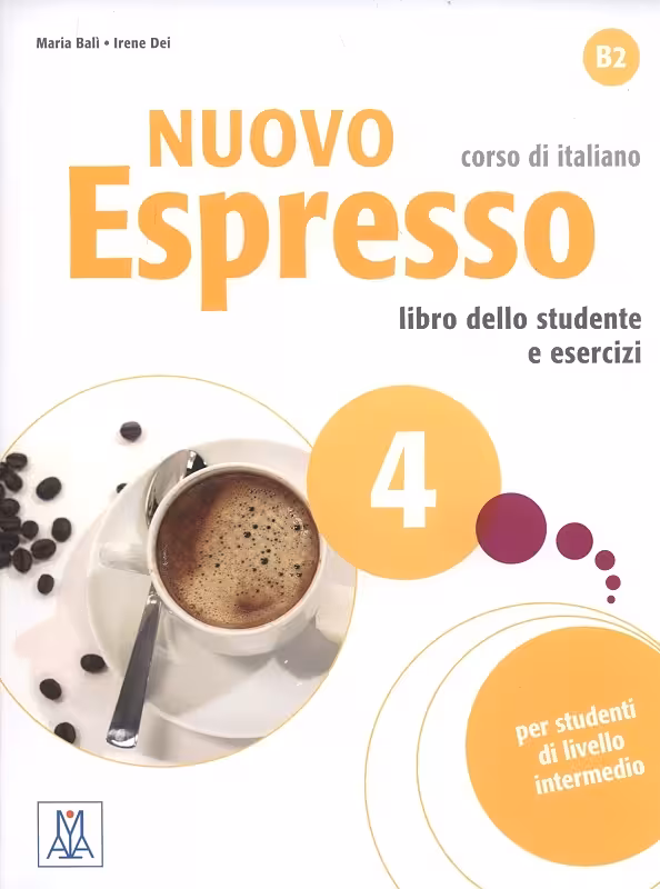 کتاب ایتالیایی نوو اسپرسو چهار Nuovo Espresso 4 Libro Studente B2  DVD