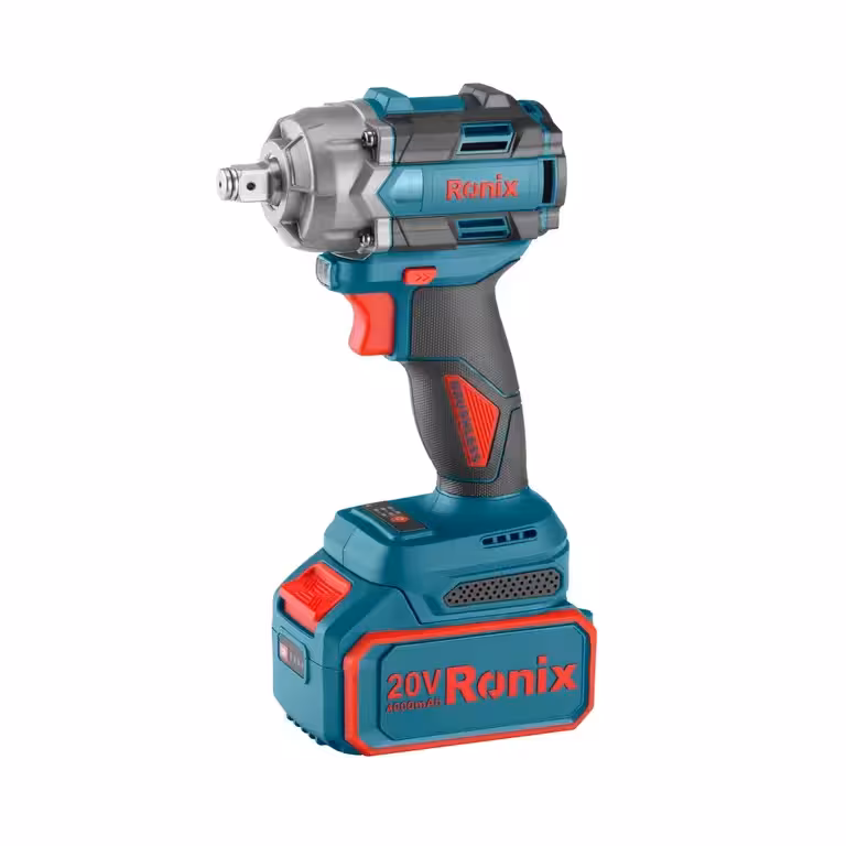 بکس شارژی براش لس 20 ولت دو باتری رونیکس 1/2 اینچ 500 نیوتن متر مدل 8673 با گارانتی رونیکس