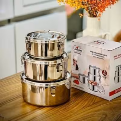 ظرف غذا 3 تیکه استیل یونیک