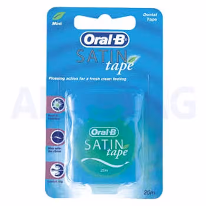 نخ دندان اورال بی مدل SATIN tape با رایحه نعناع