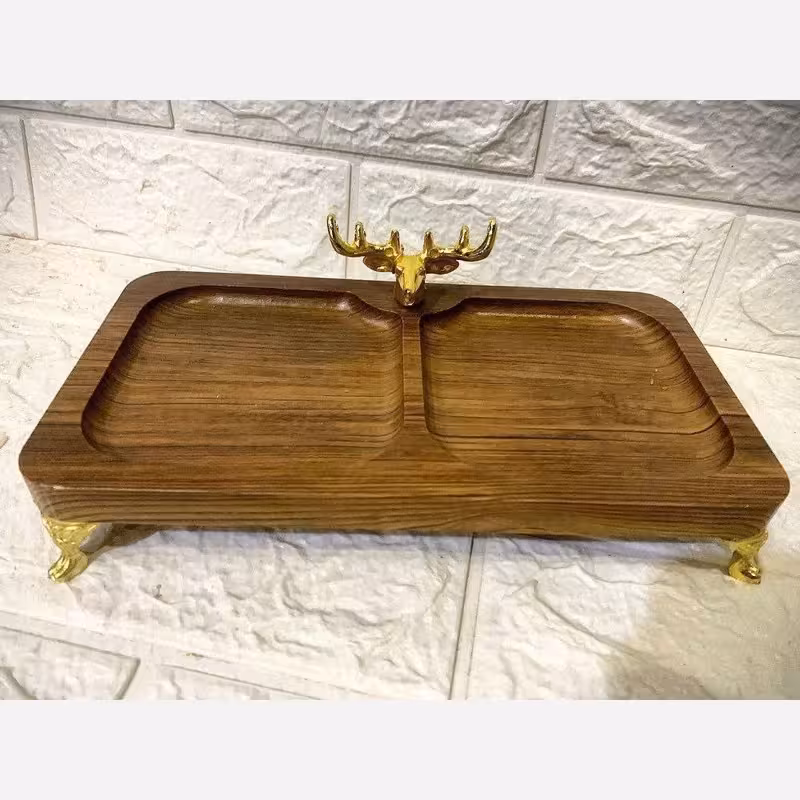 اردوخوری چوبی 2خانه سایز 14در25 اردوخوری پایه دار 2خانه اردوخوری گوزن بزرگ