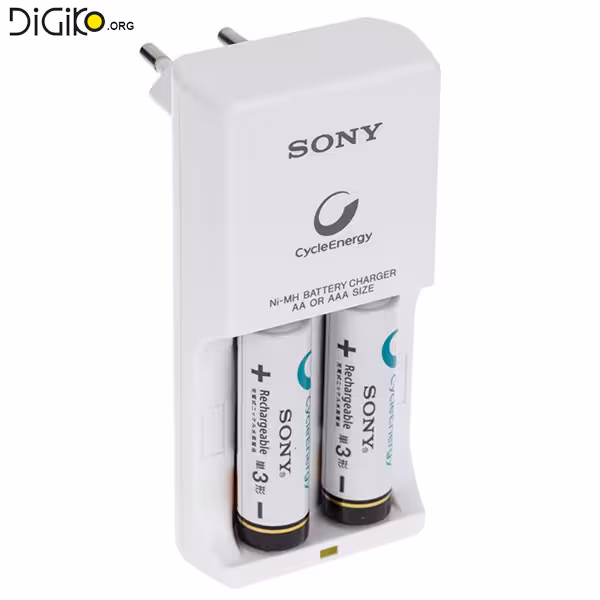 شارژر باتری سونی با 2 باتری قلمی