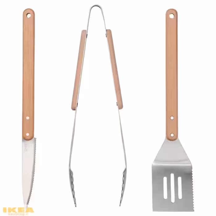 ست کفگیر و انبر باربیکیو مدل GRILLTIDER | برند ایکیا | ارسال 15 الی 20 روز کاری