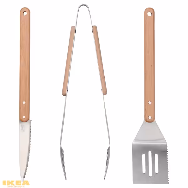 ست کفگیر و انبر باربیکیو مدل GRILLTIDER | برند ایکیا | ارسال 15 الی 20 روز کاری