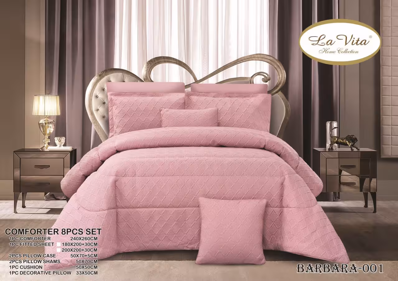 سرویس لحاف روتختی 2 نفره ترک برند لاویتا مدل BARBARA کد 001