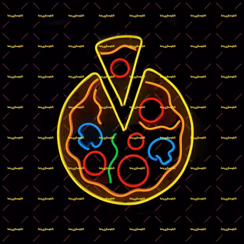 تابلو نئون فلکسی پیتزا کد 17247