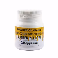 رنگ پودری زردکهربایی محلول در روغن کپی کیک