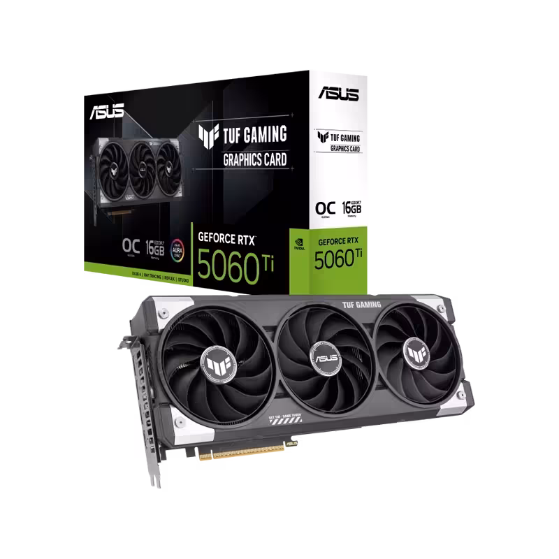 کارت گرافیک ایسوس TUF Gaming GeForce RTX5060 Ti 16GB GDDR7 OC Edition