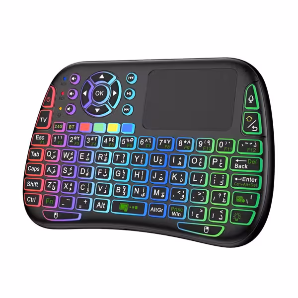 کیبورد وایرلس پرودو مدل MWKTC RGB به همراه دانگل