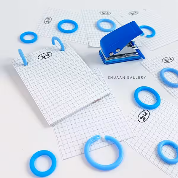 ست پانچ و حلقه کلاسوری Blue Theme طیف آبی