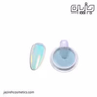 پودر کروم ناخن رنگ جواهری سبز