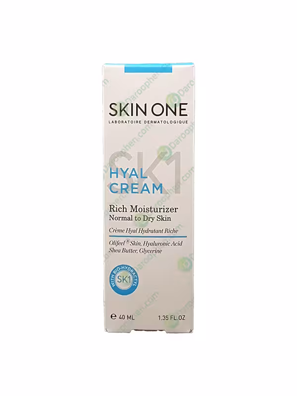 کرم مرطوب کننده پوست نرمال تا خشک هیال اسکین وان 40 میل – SKIN ONE HYAL Rich Moisturizer Cream Normal to Dry Skin 40 ml