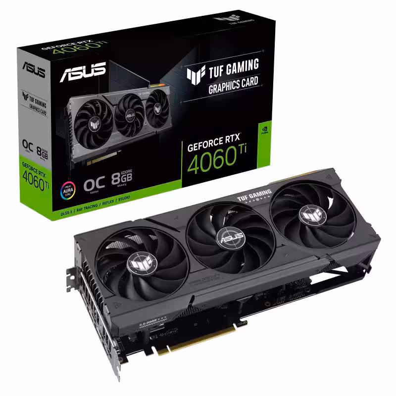کارت گرافیک گیمینگ ایسوس مدل TUF Gaming GeForce RTX 4060 Ti OC Edition ظرفیت 8 گیگابایت