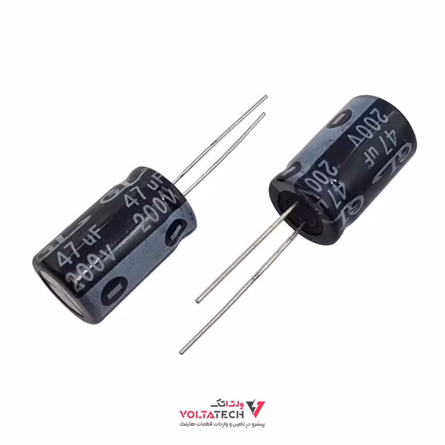 خازن الکترولیتی 47 ميكروفاراد 200 ولت – 47UF/200V