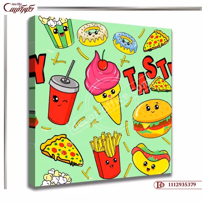 تابلو دیواری فست فود S5379
