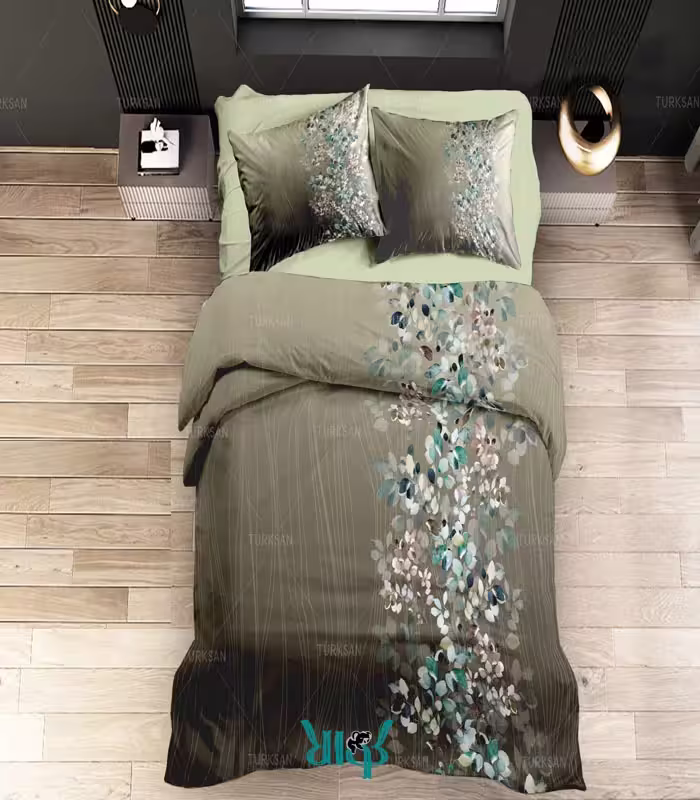 روتختی دونفره سبز گلدار کد d601