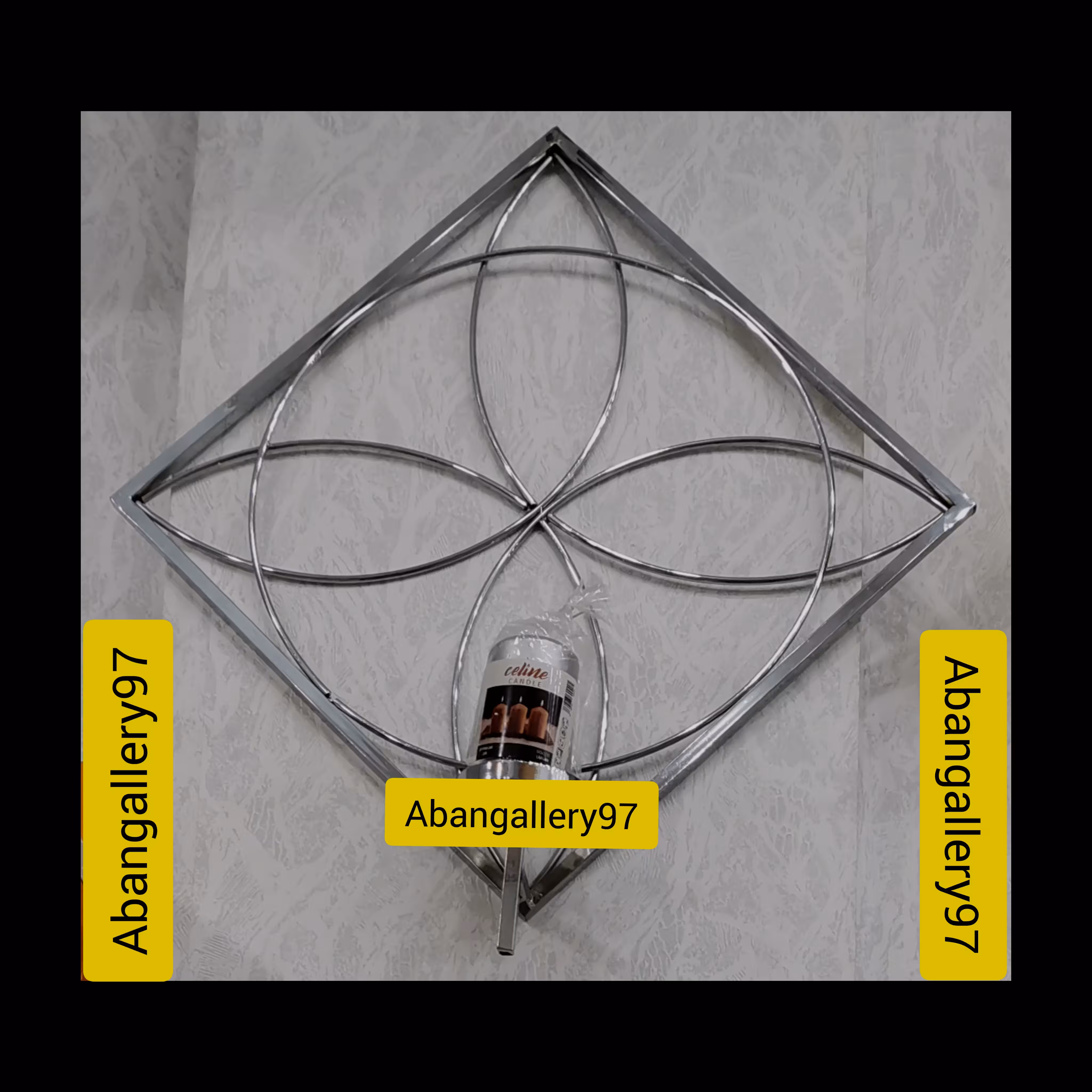 جا شمعی دیواری کروم