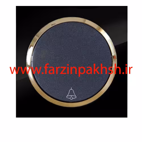 کلید شاسی زنگ توکار دلند مدل آوا پلکسی قاب مشکی