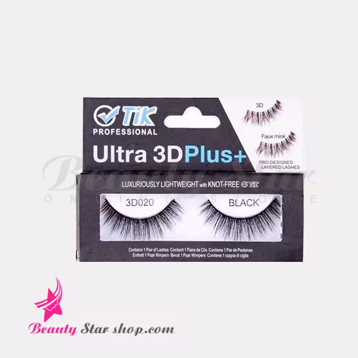 مژه مصنوعی الترا پلاس سه بعدی مو طبیعی تیک مدل 020