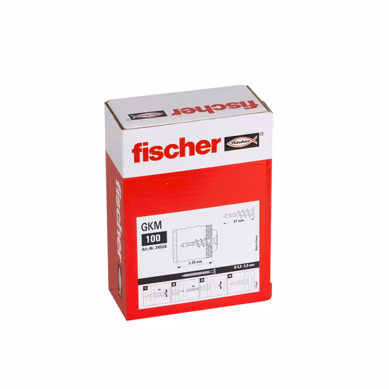 فیشر GKM | بست فلزی یا رولپلاک فلزی | قطعه اتصال دهنده فلزی | مناسب برای تثبیت رولپلاک‌های آلسیپان | مقاومت بالا | محصول تخصصی فیشر آلمان