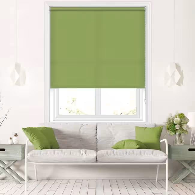 پرده شید ساده سبز روشن