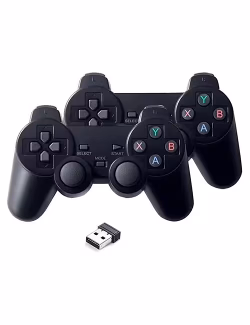 دسته بازی دوبل بی‌سیم شوک‌دار Macher مدل MR-W64 مشکی