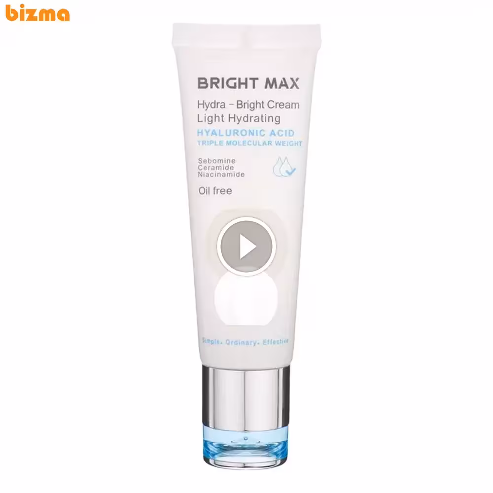 کرم آبرسان برایت مکس مدل هیالورونیک‌اسید حجم 50 میلی‌لیتر