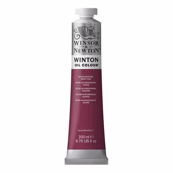 رنگ روغن وینزور وینتون 250 quinacridone deep pink (حجم 200 میلی لیتر)