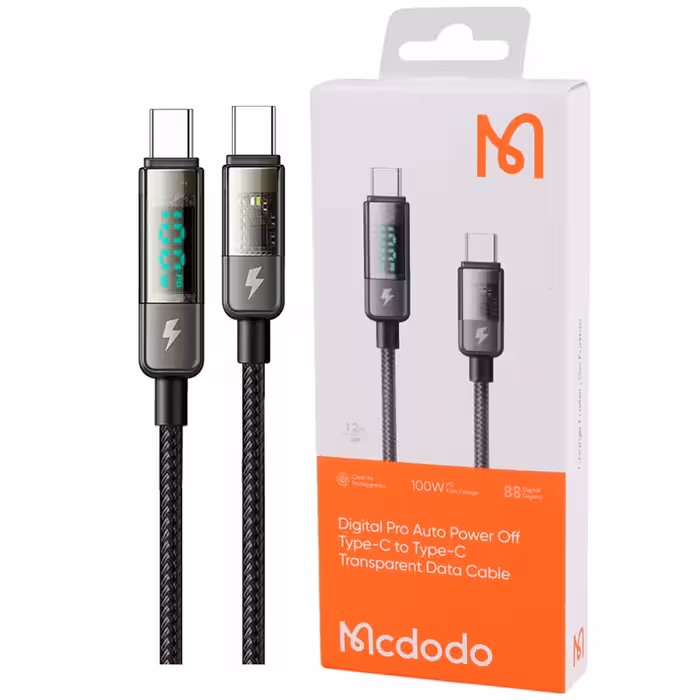 کابل تبدیل تایپ سی به تایپ سی مک دودو طول 120 سانتی متر