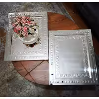 سینی آینه ای یا خنچه عقد آینه کاری شده ابعاد40در50