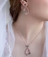 💍نیم ست جواهری با روکش رزگلد‌‌(N_4012)