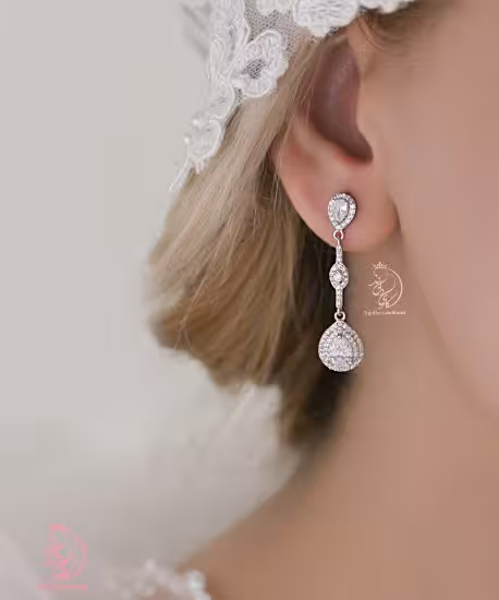 💎 گوشواره جواهري آویزی  ‌‌‌‌