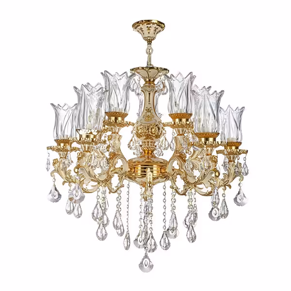 لوستر 12 شعله چشمه نور مدل 8580