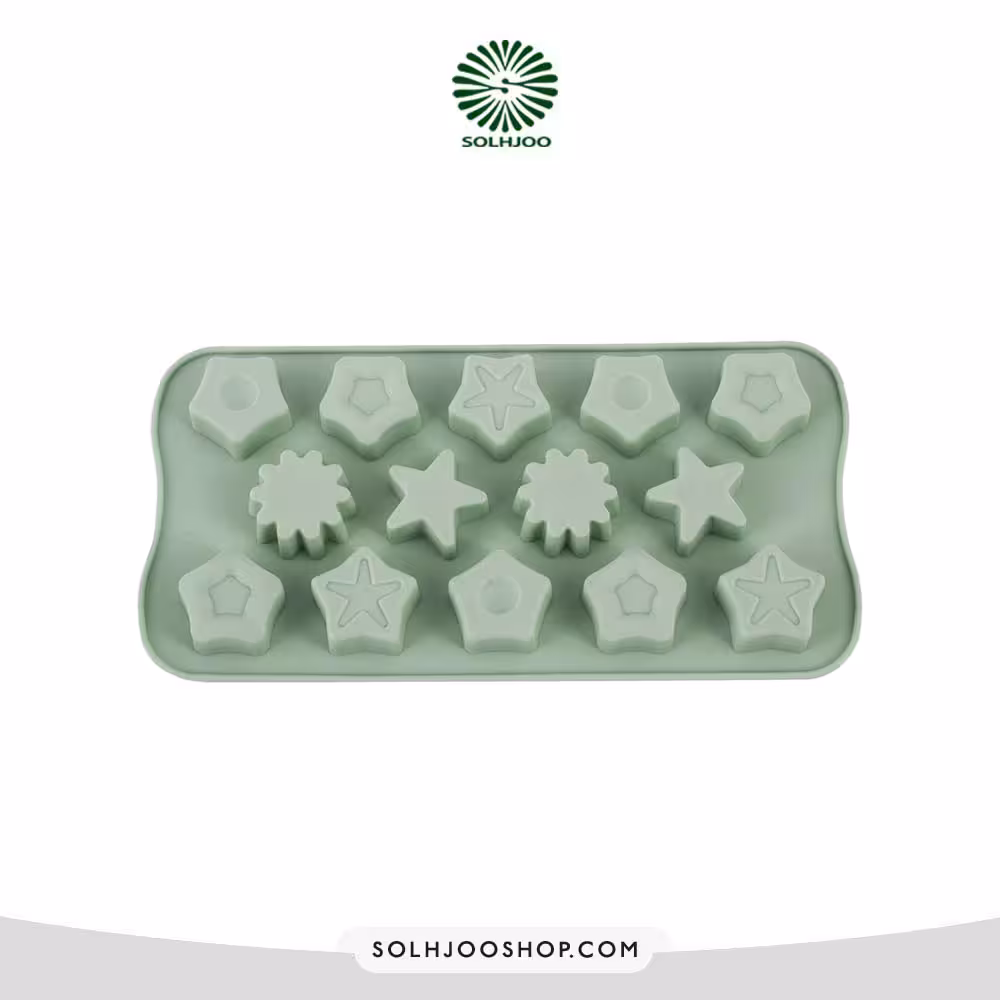 قالب سیلیکون شکلات ستاره 14 خانه