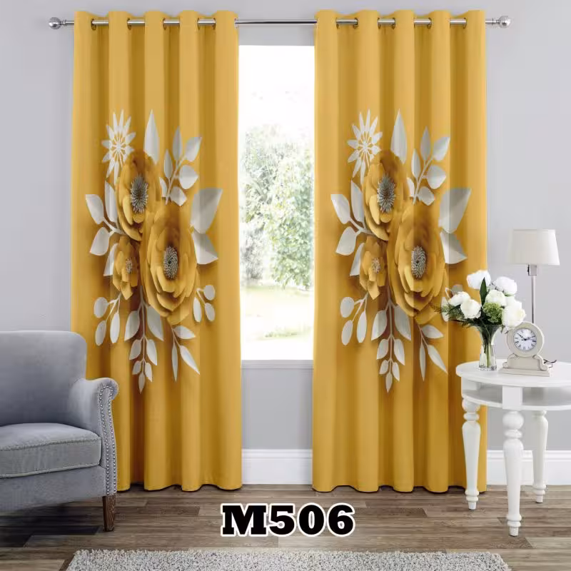 پرده سه بعدی طرح گل