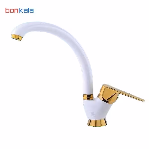 شیر ظرفشویی ماهان سفید طلایی