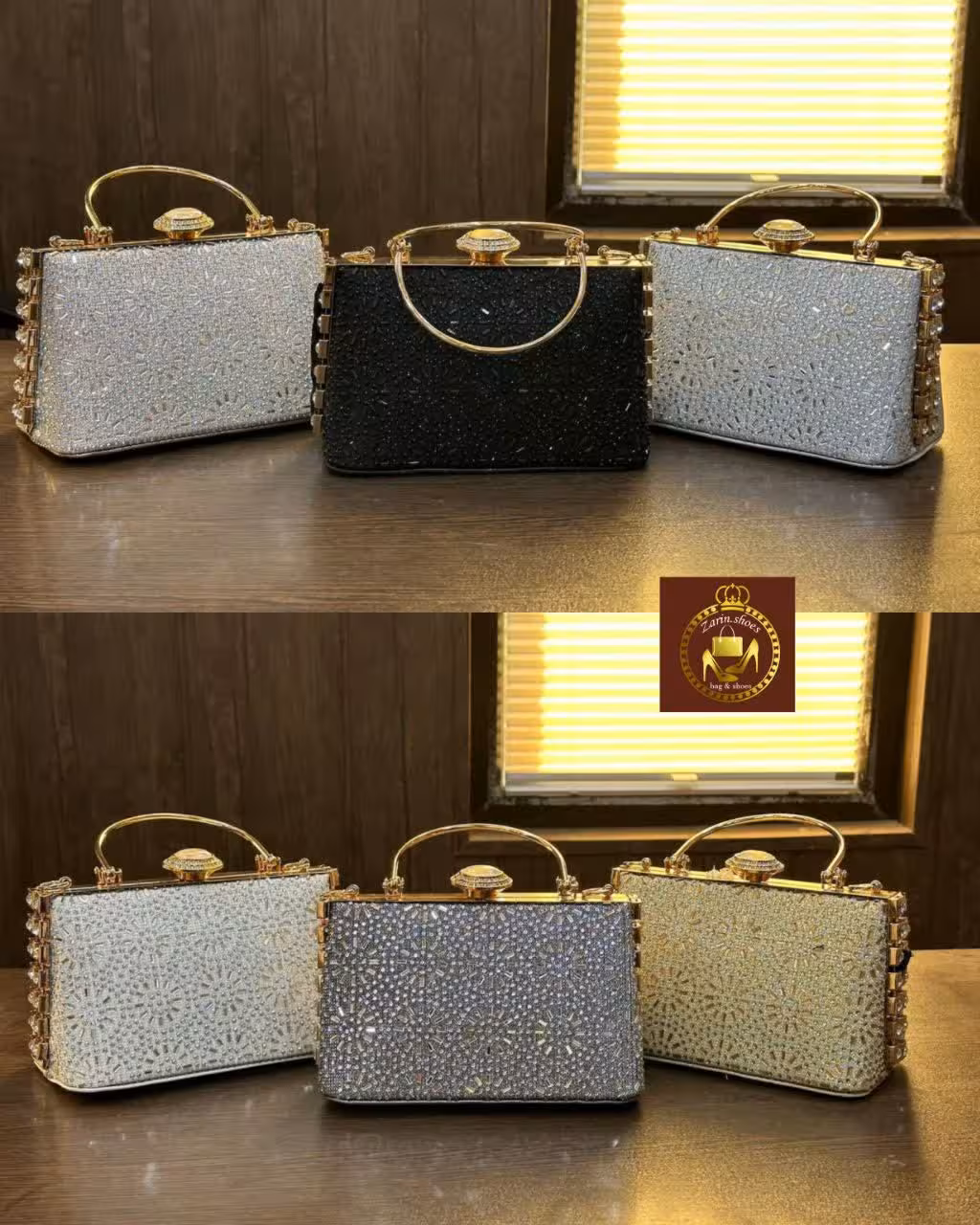 کیف دستی مجلسی نگینی دو دسته کد200