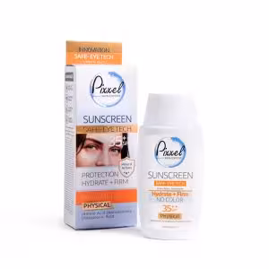 کرم ضد آفتاب دورچشم و صورت بیرنگ برند پیکسل مدل فیزیکال SPF35