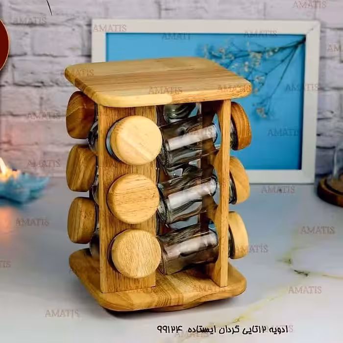 جا ادویه مربعی گردان 12 تایی کد 99124 از برند لونا رابروود