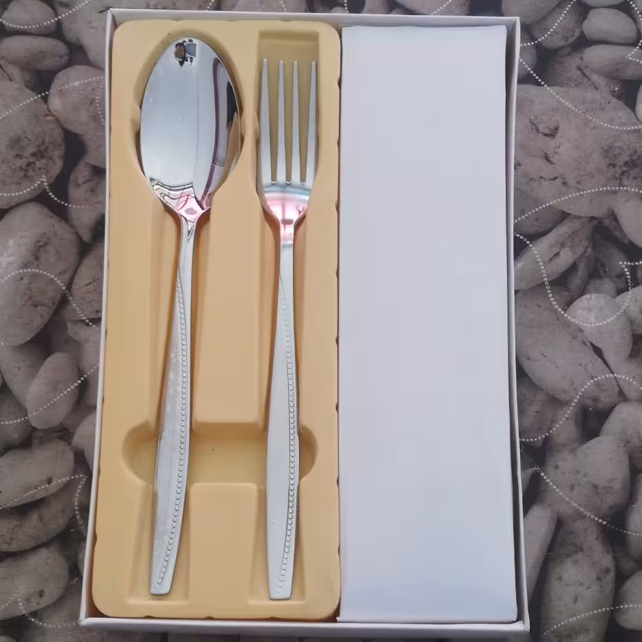 قاشق و چنگال یونیک بسته 12 عددی استیل خالص و نگیر و ضدزنگ