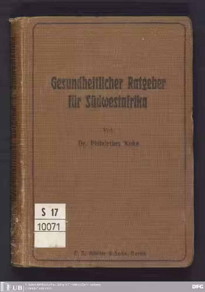 خرید و دانلود نسخه کامل کتاب Gesundheitlicher Ratgeber für Südwestafrika