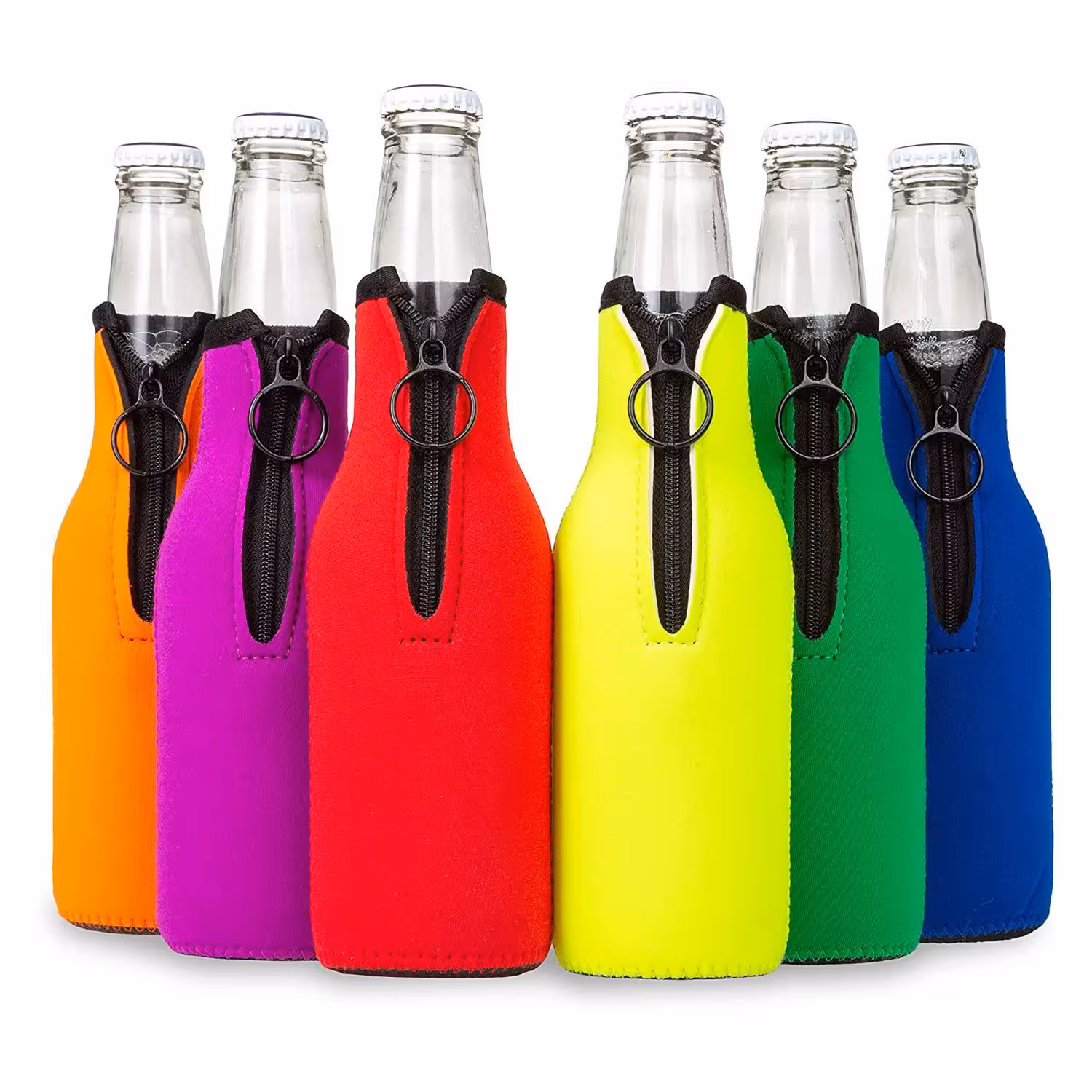 مجموعه خنک کننده بطری نوشیدنی 6 رنگ Beer Bottle Cooler Sleeves for Party