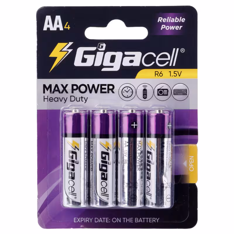 باتری چهارتایی قلمی Gigacell Max Power Heavy Duty R6 1.5V AA