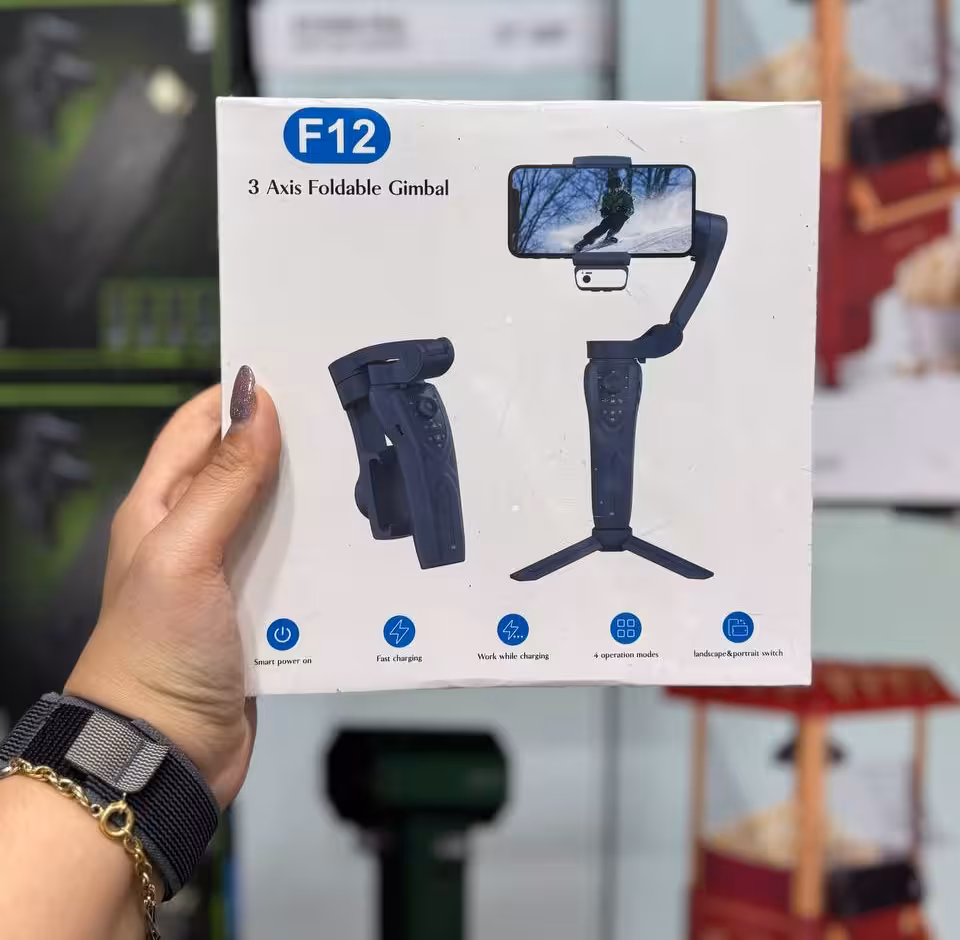 گیمبال موبایل مدل F12 3 محوره تاشو