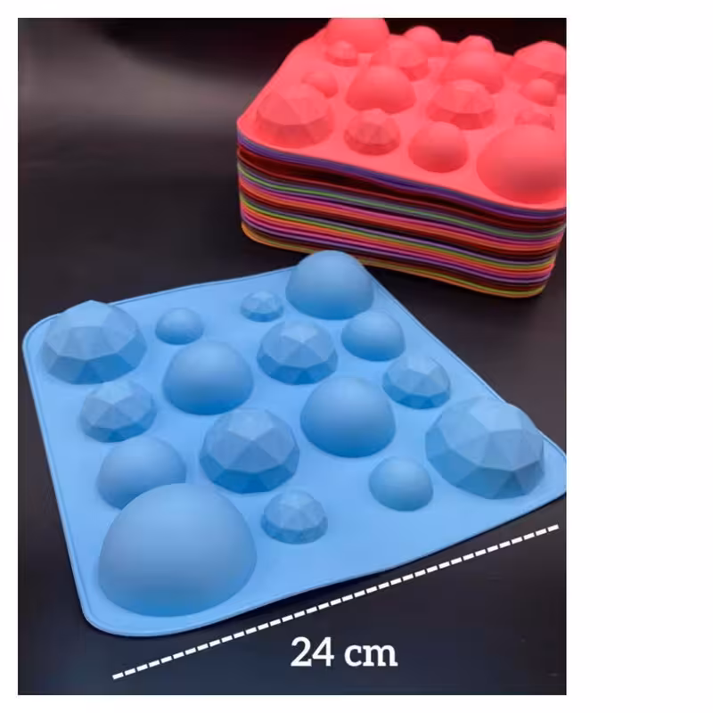 قالب سیلیکونی میکس نیم کره و الماس