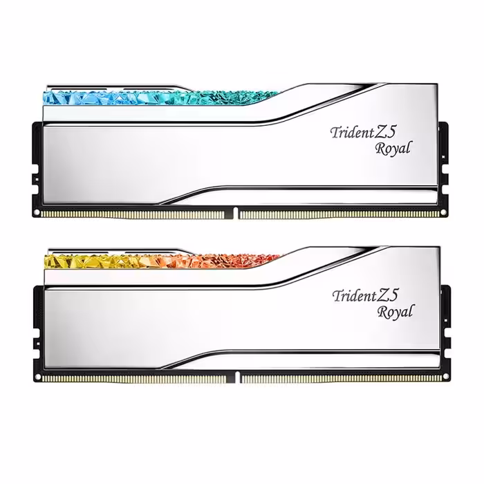 رم دسکتاپ DDR5 دو کاناله 6400 مگاهرتز جی اسکیل مدل TRIDENT Z5 ROYAL SILVER RGB ظرفیت 32 گیگابایت CL32