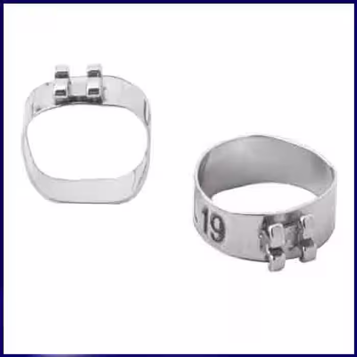 بند ارتودنسی با براکت | orthodontic band with bracket